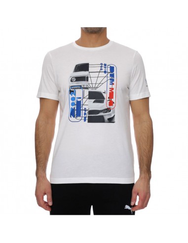 Puma BMW Motorsport Î‘Î½Î´ÏÎ¹ÎºÏŒ T-shirt Î›ÎµÏ…ÎºÏŒ Î¼Îµ Î£Ï„Î¬Î¼Ï€Î± 531194-02